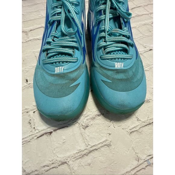 Puma Men\'s 11.5 ROTY LaMello Ball Basketball Shoes Blue Atoll Ultra Sneakers main image 4